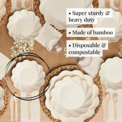 Simply Eco Salad Plate- Cream/8pkg-Sophistiplate Hot