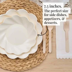Simply Eco Salad Plate- Cream/8pkg-Sophistiplate Hot