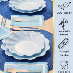 Simply Eco Salad Plate Sky- Sky Blue/8pk-Sophistiplate Clearance