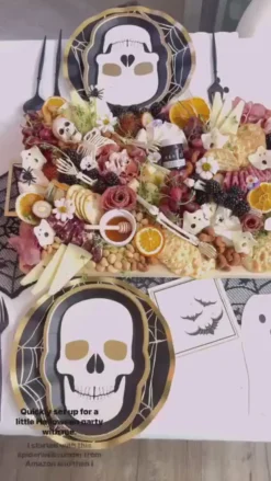 Skull Salad Plate Classic Spooky/8pk-Sophistiplate Sale