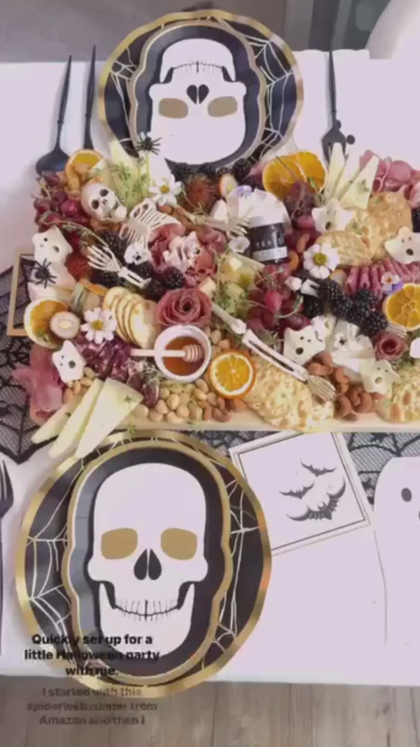 Skull Salad Plate Classic Spooky/8pk-Sophistiplate Sale