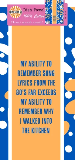 Song Lyrics Dish Towel-Drinks On Me Online