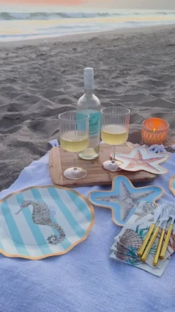 Starfish Die Cut Salad Plate La Mer Assorted - 8pkg-Sophistiplate Best