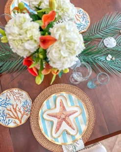 Starfish Die Cut Salad Plate La Mer Assorted - 8pkg-Sophistiplate Best