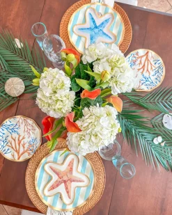 Starfish Die Cut Salad Plate La Mer Assorted - 8pkg-Sophistiplate Best