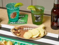Tailgate Die Cut Football Salad Plates/8pk-Sophistiplate Sale