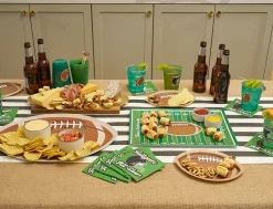 Tailgate Die Cut Football Salad Plates/8pk-Sophistiplate Sale