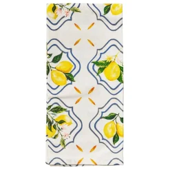 Tea Towel Capri Lemon Border | 100% Cotton | 30" X 20"-Maple Fashion