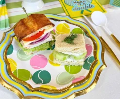 Tennis Ball Multi Salad Plates/8pk-Sophistiplate New