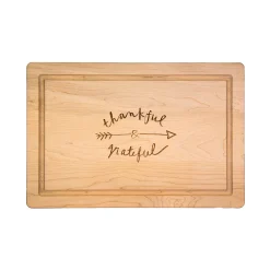 Thankful & Grateful - Wood Cheese + Cutting Board 18 x 12"-Maple Clearance
