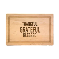 Thankful, Grateful, Blessed - Wood Cutting & Cheeseboard 18 x 12"-Maple Online