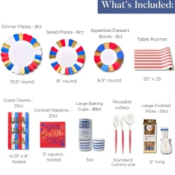 The Ultimate 4th of July Tablescape: Modern Patriotic-Sophistiplate LLC Clearance