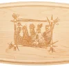 Vicki Sawyer "Party at the Coop" Wood Cheeseboard 12 x 9"-Maple Outlet