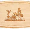 Vicki Sawyer "Two Fun Guys" Wood Cheeseboard 12 x 9"-Maple Clearance