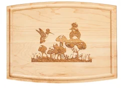 Vicki Sawyer "Two Fun Guys" Wood Cheeseboard 12 x 9"-Maple Clearance