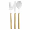 Villa Flatware White/Gold Handle S/24-Sophistiplate Online