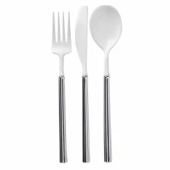 Villa Flatware White/Silver Handle S/24-Sophistiplate Hot
