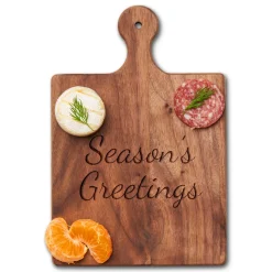 Walnut Artisan Paddle Board | Season's Greetings | 9" x 6"-Maple Online