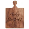 Walnut Artisan Paddle Board | Merry Christmas | 9" x 6"-Maple Hot