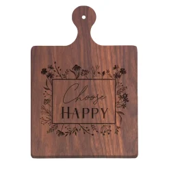 Walnut Artisan Paddle Board | Choose Happy | 9" x 6"-Maple New