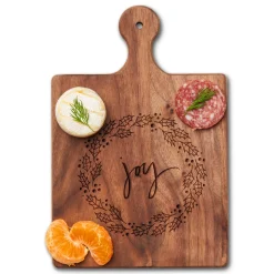 Walnut Artisan Paddle Board | Joy Wreath | 9" x 6"-Maple Best