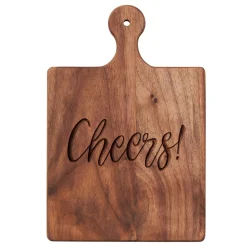 Walnut Artisan Paddle Board | Cheers! | 9" x 6"-Maple New