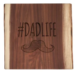 Walnut Square Live Edge Board | #DadLife | 12 x 12"-Maple Sale