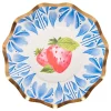 Wavy Appetizer/Dessert Bowl Bleu Strawberries - 8pkg-Sophistiplate Fashion