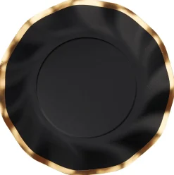 Wavy Dinner Plate Everyday Black/8ct-Sophistiplate Sale