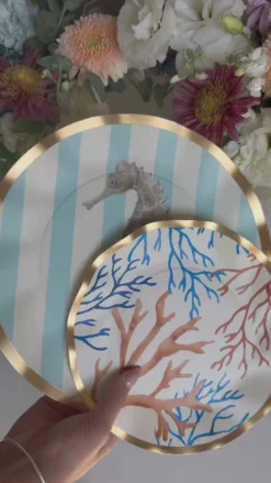 Wavy Dinner Plate La Mer - 8pkg-Sophistiplate Hot