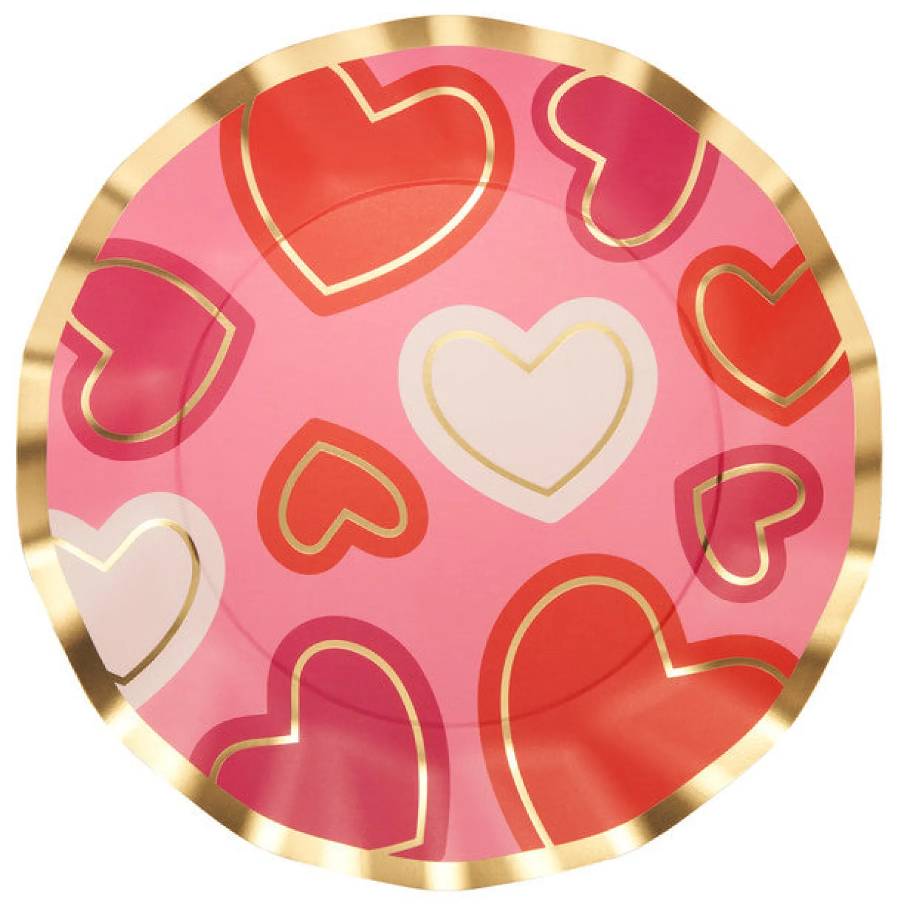 Wavy Dinner Plate Love Notes/8 pkg-Sophistiplate Fashion