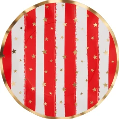 Wavy Dinner Plate Patriotic Confetti/8ct-Sophistiplate New