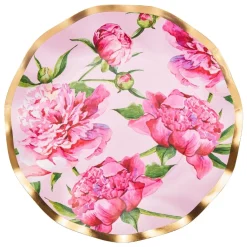 Wavy Dinner Plate Pink Peonies - 8pkg-Sophistiplate Discount