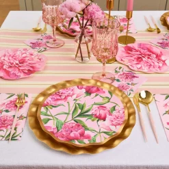 Wavy Dinner Plate Pink Peonies - 8pkg-Sophistiplate Discount