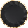Wavy Salad Plate Everyday Black/8ct-Sophistiplate Fashion