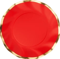Wavy Salad Plate Everyday Scarlet/8ct-Sophistiplate Clearance