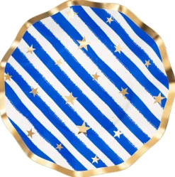 Wavy Salad Plate Patriotic Confetti/8ct-Sophistiplate Clearance