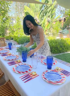 Wavy Salad Plate Patriotic Confetti/8ct-Sophistiplate Clearance