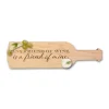 Wine Bottle Shape Cheeseboard | Any Friend of Wine Is a Friend of Mine | 15 x 4"-Maple Fashion