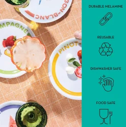 Wine Holder Appetizer Plates by Meg Quinn-Maple Fashion