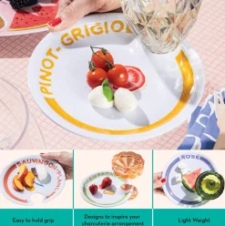 Wine Holder Appetizer Plates by Meg Quinn-Maple Fashion