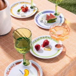 Wine Holder Appetizer Plates by Meg Quinn-Maple Fashion