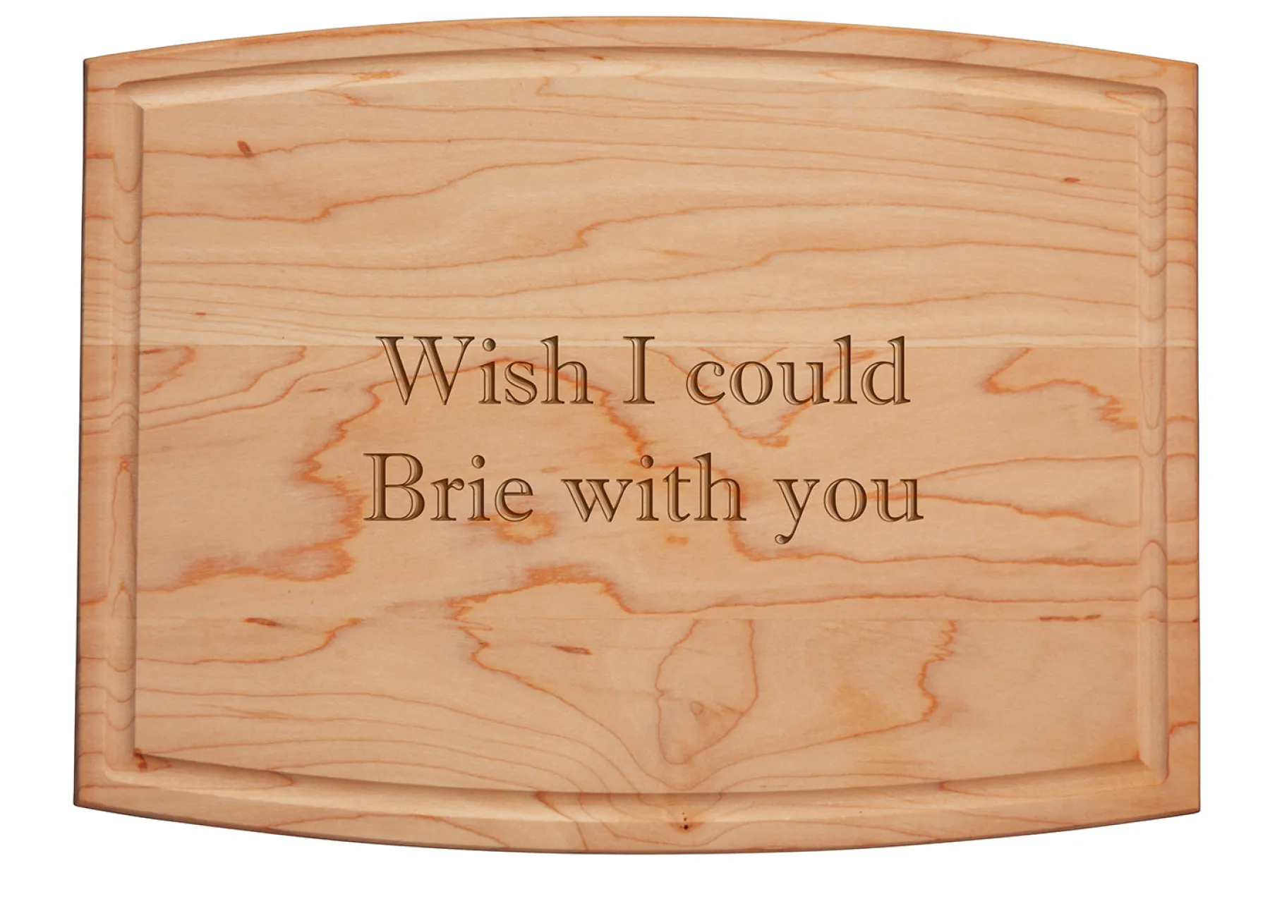 Wish I Could Brie With You - Wood Cheeseboard 12 x 9"-Maple Outlet