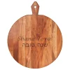 20x16" Acacia Heirloom Board Round - Shana Tova-Maple Fashion