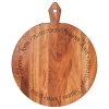 20x16" Acacia Heirloom Board Round - Shana Tova Round-Maple Discount